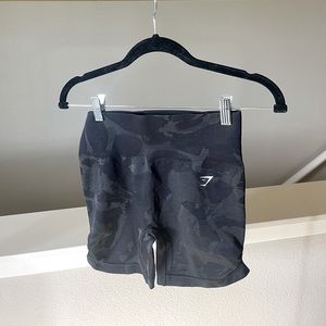 Gymshark camo high waisted gym shorts